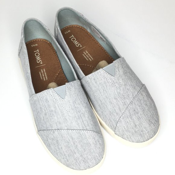 Toms Avalon Drizzle Grey Micro Crosshatch Shoes Size 8.5 & 11 - Picture 1 of 1